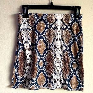 NASTY GAL | snake skin pattern mini skirt | women’s 6
